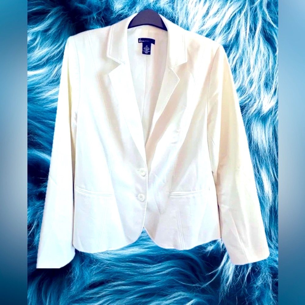 Lane Bryant White Classic Tailored Blazer/Jacket